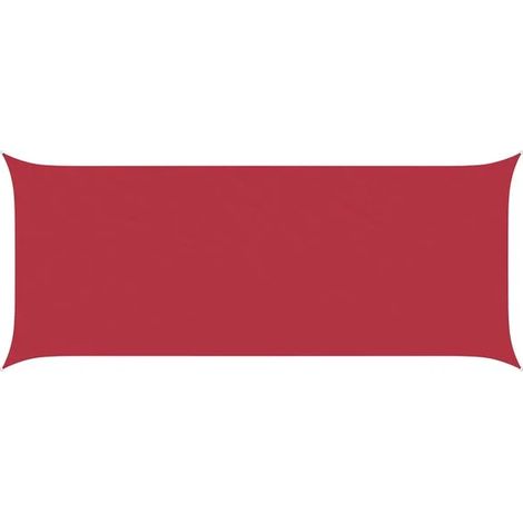 Voile d'ombrage rouge, 6 x 2,5 mètres, tissu Oxford 100% polyester. (1/5)