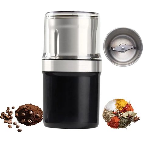 Macinacaffè elettrico, macina spezie da 200 ml, motore da 200 W, per chicchi di caffè espresso, frutta secca e cereali compatto ma potente. (1/3)