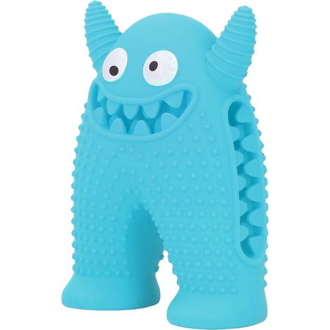 Jouet à mâcher pour chien en silicone résistant aux morsures, jouet de dentition bleu, pour animaux de compagnie. (1/5)