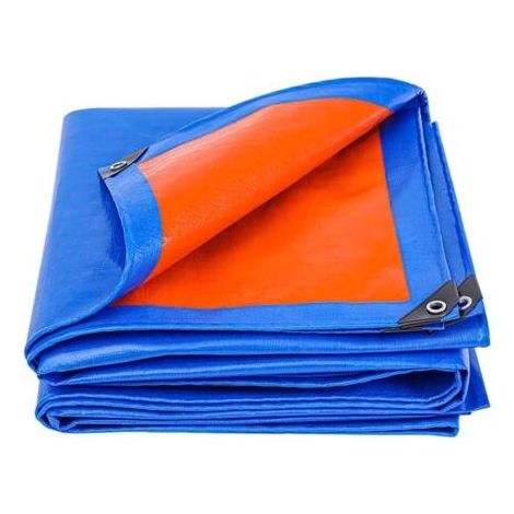 Bâche de protection 3 x 4 m en polyéthylène imperméable 140g/m² – Œillets renforcés – Anti-UV, anti-décoloration – Pour bois empilé et camping - 140g-m (1/5)