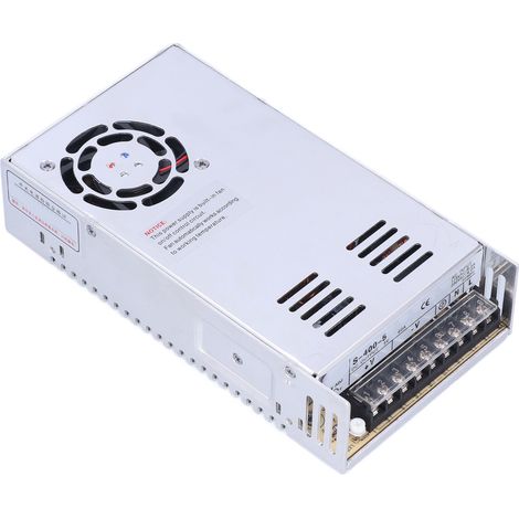 Alimentation à découpage 400W en alliage d'aluminium, convertisseur 115V-230V AC vers 5V/60A, robuste avec pinces