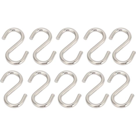 10 Crochets en S en Métal Renforcé - Idéal pour Vêtements, Sacs et Ustensiles - Lot de 10 Pièces Durables S212-002 (1/5)