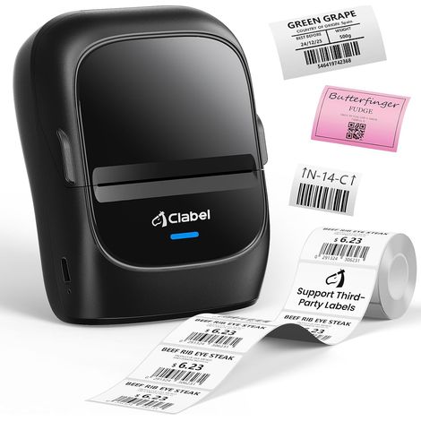Imprimante Etiquette Autocollante: 221B Imprimante Etiquette Thermique Bluetooth, Mini imprimante Portable Compatible avec Les Smartphone et PC pour Maison Bureau, avec 1 étiquette40×30mm (1/5)