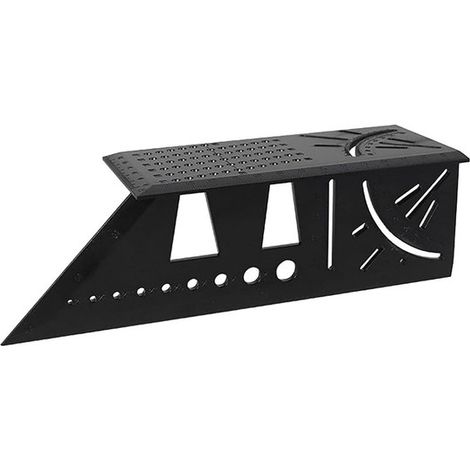 3D-Winkellineal aus Aluminium, 45°-Winkelmessung, Schreinerzubehör für die Holzbearbeitung (1/2)