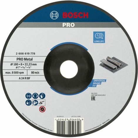 Disque abrasif PRO Metal Bosch 180 x 8 x 22,23 mm - 2608619778 (1/5)