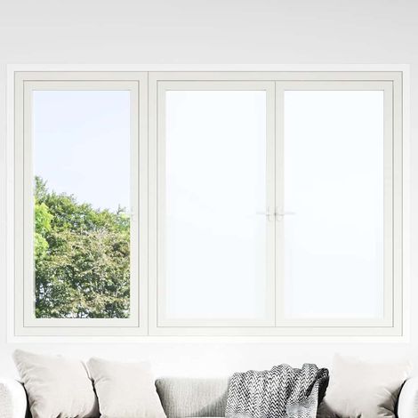 vidaXL Láminas de ventana esmerilada 5 uds PVC blanco (1/5)