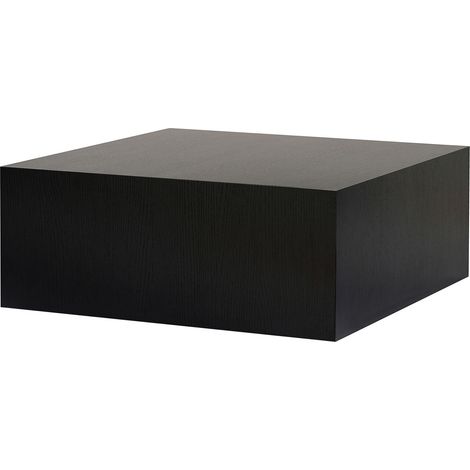 MDF Couchtisch "Prizma" - 90 x 90 x 35 cm - Schwarzes Holz