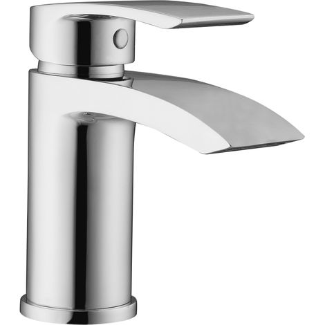 RAK Curve Mini Mono Basin Mixer Tap with Clicker Waste - RAKCRV3002 (1/2)