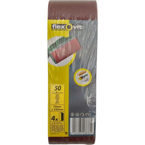 4x Schleifstreifen Schleifbänder für Schwingschleifer 75x533mm Körnung 50 Grob