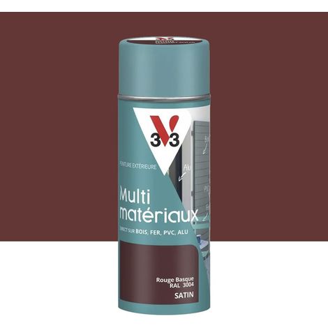 Bombe de peinture aérosol V33 Multi-matériaux Rouge Basque 0,4 L (1/3)