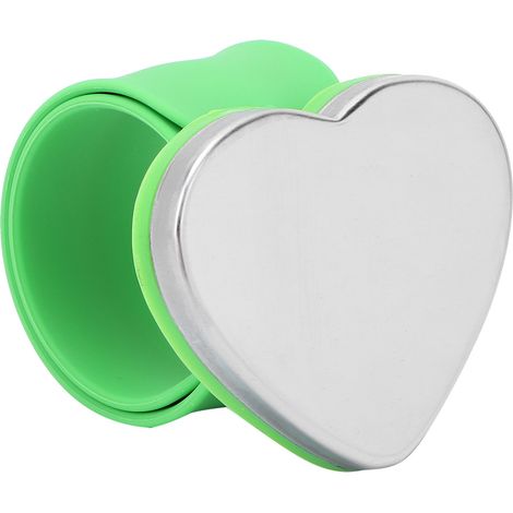 Bracelet aimanté porte-épingles en forme de cœur, coussin à épingles de couture pour poignet, vert, accessoire de couture réutilisable (1/5)