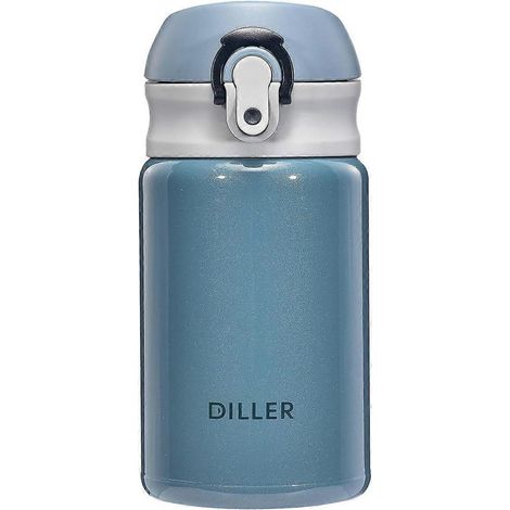 Bouteille isotherme - Mini bouteille en acier inoxydable de 300 ml, étanche et mignonne (bleue) (1/5)