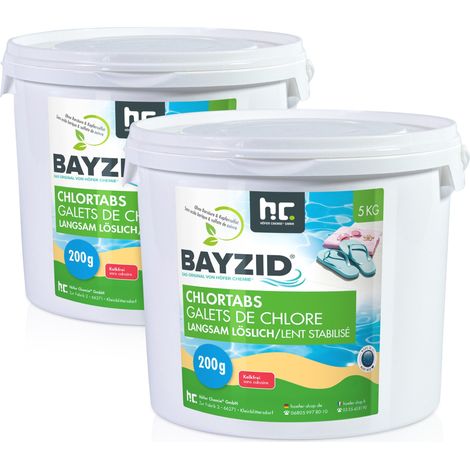 2x 5 kg BAYZID® Chlortabs 200g langsam löslich