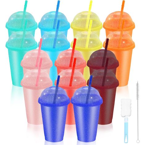 Tasse à Boissons Froides avec Paille (1/5)