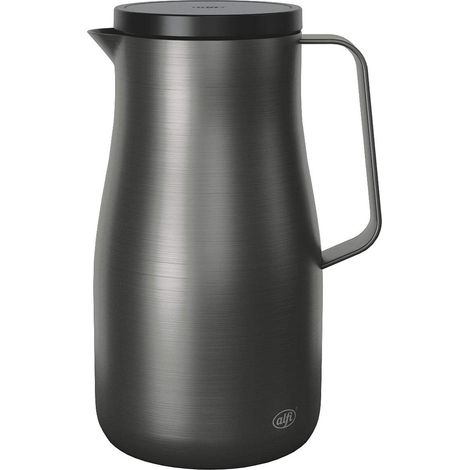 alfi STUDIO TT 1,0 l, in acciaio inox grigio scuro, thermos a doppia parete in acciaio inox opaco mantiene caldo 12 ore per 24 ore, chiusura a vite, grande thermos lavabile in lavastoviglie, senza BPA (1/5)