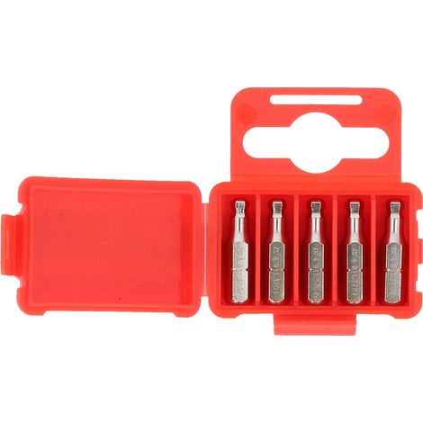 KS Tools 1/4 Bit Innensechskant, 25 mm, Kugelkopf, 4 mm, 5er Pack (1/5)