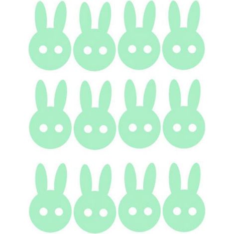 Stickers muraux phosphorescents lapins mignons dessin animé décoration chambre enfant chambre à coucher maison (1/3)