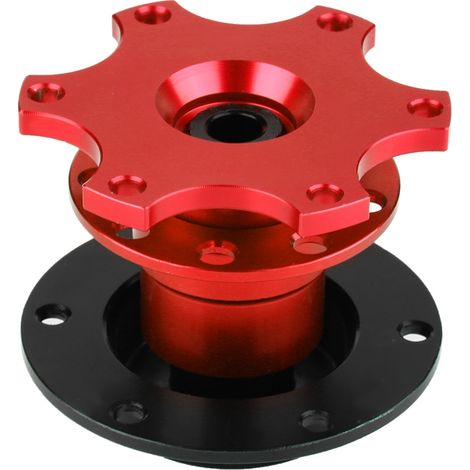 Kit Adaptateur Moyeu Volant Automobile Détachement Rapide à Décrochage avec Vis (Rouge) (1/5)