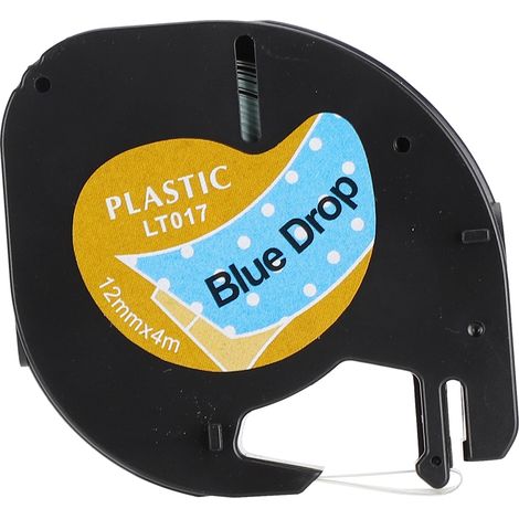 Ruban adhésif bleu pour étiquettes thermiques, type goutte, bande de marquage mignonne pour Dymo 12mm (1/5)