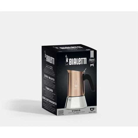 Cafetera italiana Bialetti New Venus 6 tazas 0,24 L cobre compatible con inducción