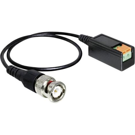 Câble de raccordement BNC - Delock - 0,4 m - Noir - 1x BNC mâle - 1x câble à 2 fils