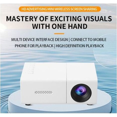 Mini Video projecteur Projector retroprojecteur Portable Compatible Smartphone/Console de Jeu/Firestick clé passerelle/Mirror Screen Telephone/HDMI/TV (1/5)