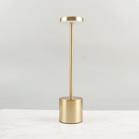 Lampada da comodino LED touch wireless, lampada da tavolo ricaricabile tramite USB da 800 mAh, potente lampada da scrivania con batterie, 3 temperature di colore, per comodino, ufficio, ristorante, es