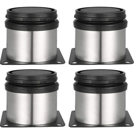 Set of 4 height-adjustable stainless steel furniture legs for sofas, tables and cabinets, 6 x 5 cm (1/5)