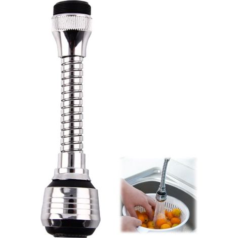 Robinet d'Eau Pivotante à 360°,Rallonge de robinet,buse flexible d'économie d'eau,adaptateur de filtre pour robinet,pulvérisateur,rallonge de robinet anti-éclaboussures avec tuyau pour salle de bain