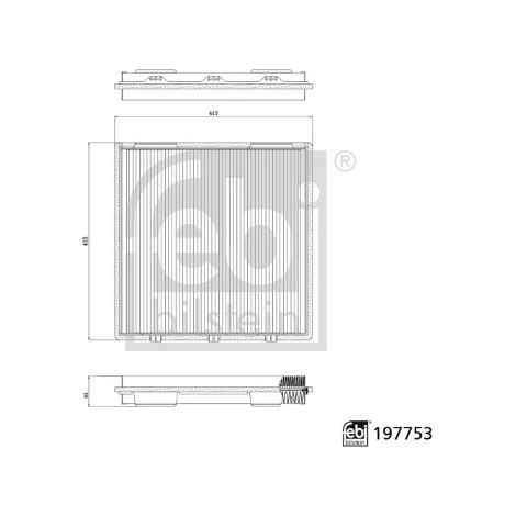 Filtre, air de l'habitacle febi bilstein 197753 TESLA 1647254-00-A