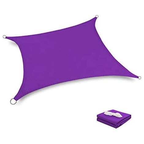 1 Voile d'ombrage, Triangle équilatéral, Tissu tricoté, Perméable, Protection UV, Terrasse, Jardin, Piscine (1/5)