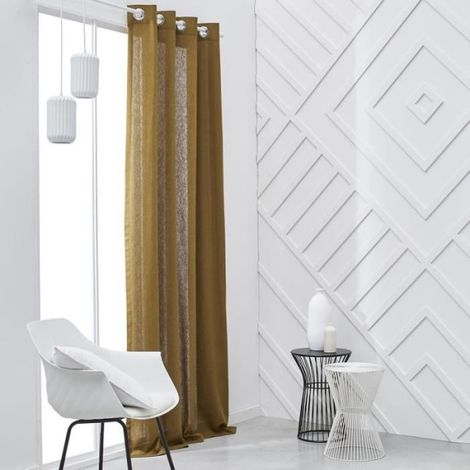 Rideau a oeillets TODAY - 140x240cm - 100% Coton - Bronze (1/3)