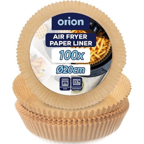 Air Fryer Liners, 20 cm, 100 Pack, Non-Stick, Disposable (1/5)