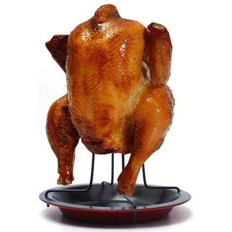 Grill Pour Poulet - Acier Inoxydable - Hauteur 19 Cm - Pour Four - Usage Domestique Et Professionnel - 1 Pièce (1/5)