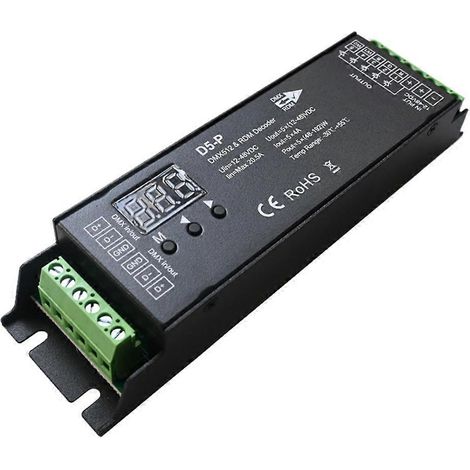 Décodeur 5 canaux avec variateur d'affichage numérique RDM, contrôleur LED RGBCCT PWM et module lumineux LED (1/5)