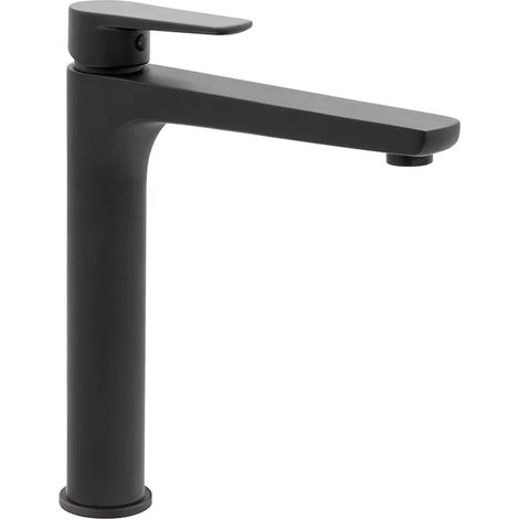 Miscelatore lavabo alto H 28 cm nero opaco in ottone Erika (1/3)
