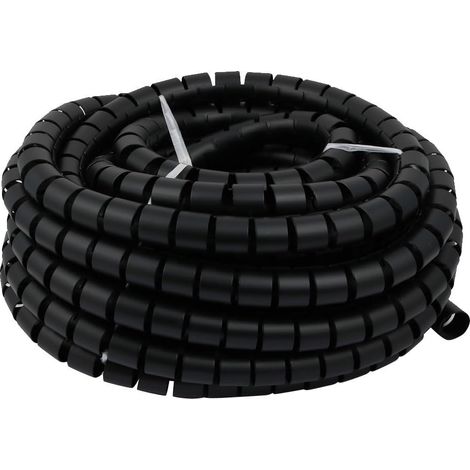 Flexibles Spiralschlauchkabel Wire Wrap Noir Utiliser câble 30 mm mesurant x 15 mètres avec clip