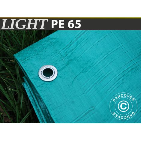 Tarpaulin 20x20 m, PE 65 g/m², Green - Dancover (1/2)