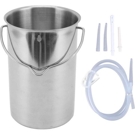 Seau à lavement en acier inoxydable de qualité alimentaire, kit de seau à lavement à café pour le nettoyage et la détoxification à domicile (1/5)