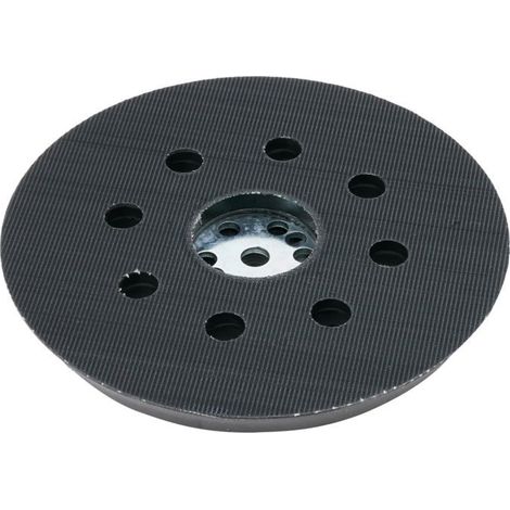Accessoires pour ponceuse, plateau de ponçage triangulaire de 5 pouces avec 8 trous et 3 œillets, châssis de ponceuse électrique gris. (1/3)