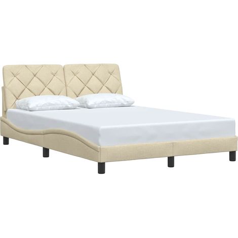 Maison Exclusive - Bettgestell ohne Matratze Creme 140x200 cm Sto
