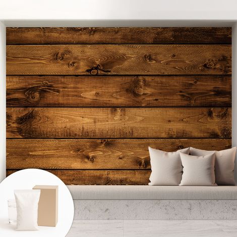 Papier peint avec colle pour décoration moderne de salon chambre à coucher cuisine et bureau Facile Planches de bois 208x146 cm (1/5)