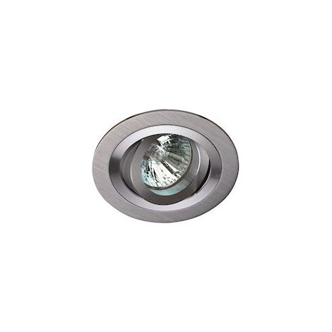 Spot ALU 16 GU10 rond 1 tête orientable, alu brossé/alu poli IP20 - EUROPOLE - 26200