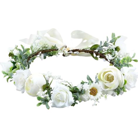 Hochzeitsblumenhalsband für mittelgroße Hunde (mit Fliege, verstellbar)