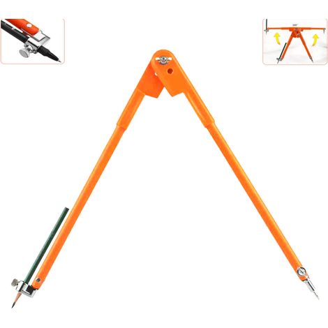 Compas pour le travail du bois,Professionnel Boussole Outil de dessin Menuisier Précision Compas à crayons pour la géométrie, le dessin, le dessin (S/25 90cm)
