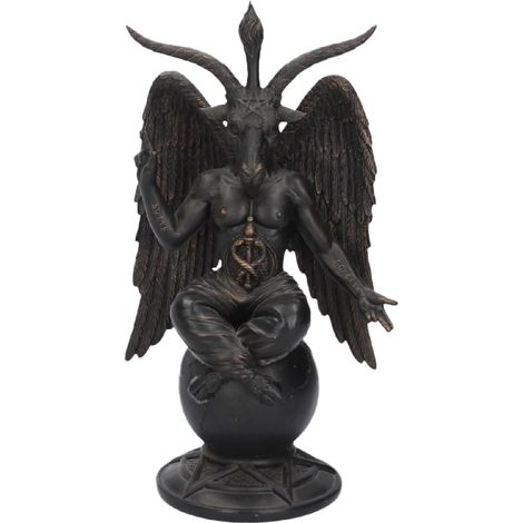 Baphomet Statuette Unisexe 25cm en Résine, Décoration Antiquité, Idéal Collection, Art Mystique, Cadeau Original