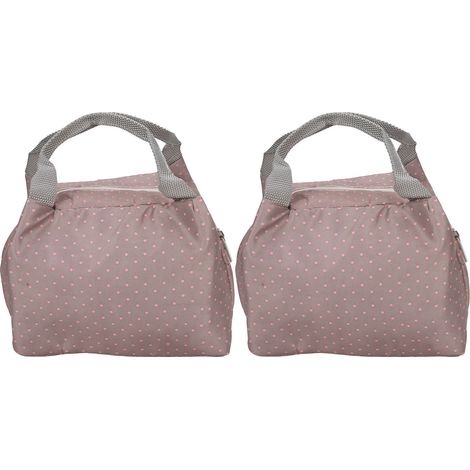 2 sacs isothermes portables pour déjeuner étudiant travailleur, contenant à bento Dot Coffee, dîner sac de transport repas (1/5)