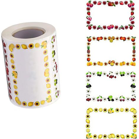 Étiquettes autocollantes pour pots de confiture - Étiquettes décoratives amovibles pour pots de confiture de cuisine, bouteilles de nourriture (250) (1/5)