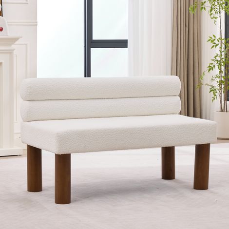 AS EASY Grand banc moderne minimaliste, design sans accoudoirs, cadre en bois – Idéal pour salle à manger, chambre à coucher et entrée (1/5)