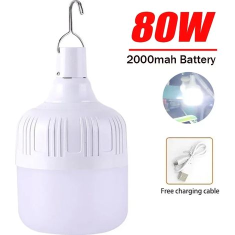 (Style classique A) Lampes solaires portables à LED 80-500 W, éclairage LED écoénergétique compatible avec le camping, les tentes, la pêche de nuit et les éclairages de secours. (1/5)
